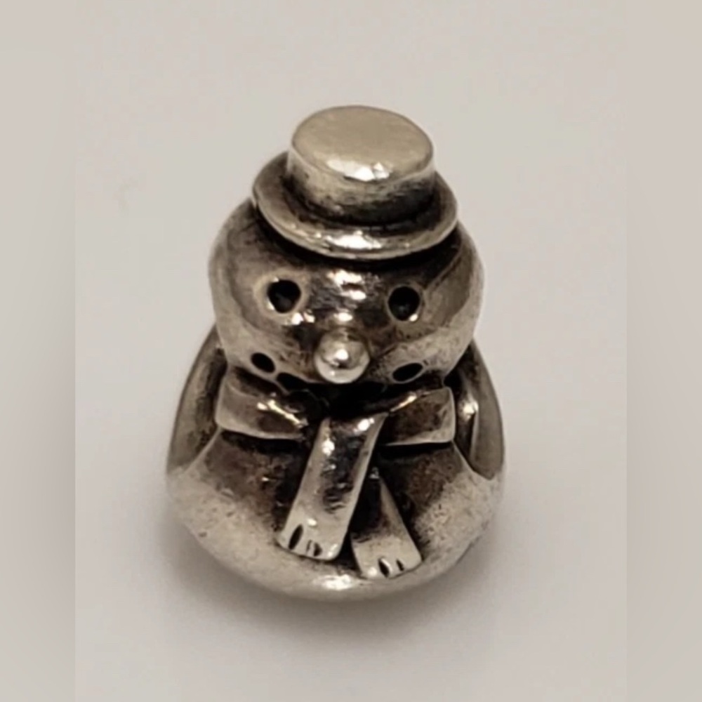 Pandora Sterling Silver Snowman Bead Charm 790374 (retired)